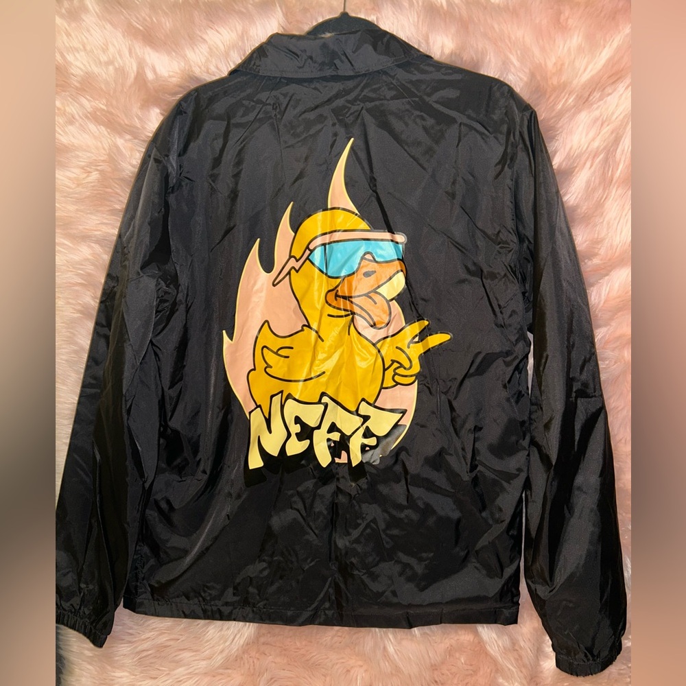 Neff Black Jacket with Duck Graphic